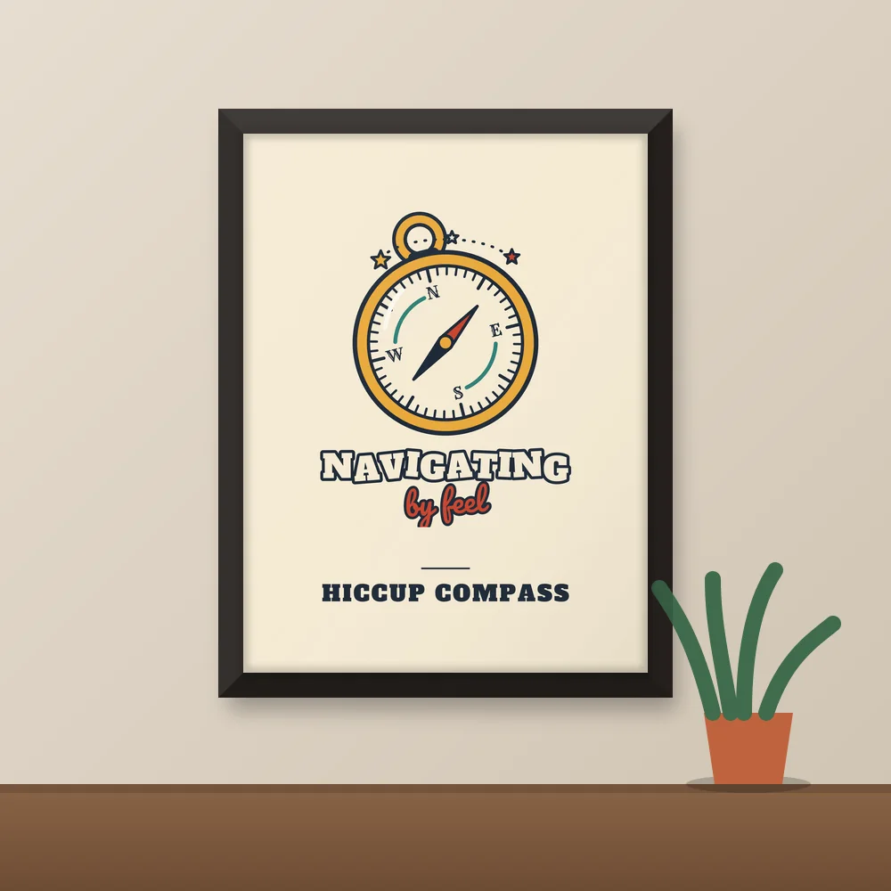 Hiccup Compass printed on the Matte Poster