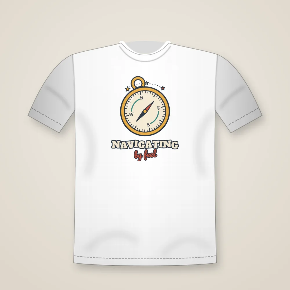Hiccup Compass design shown on the Unisex T-shirt