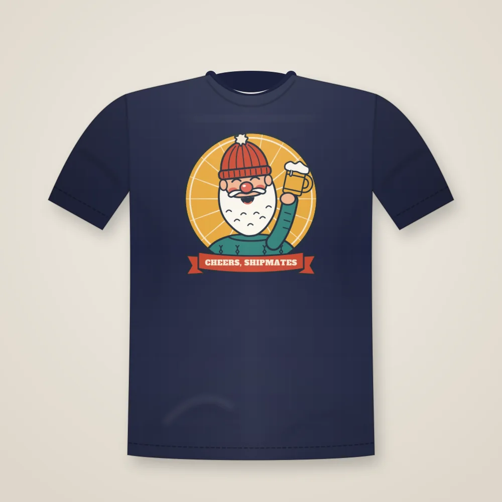Old Salt: Cheers design shown on the Unisex T-shirt