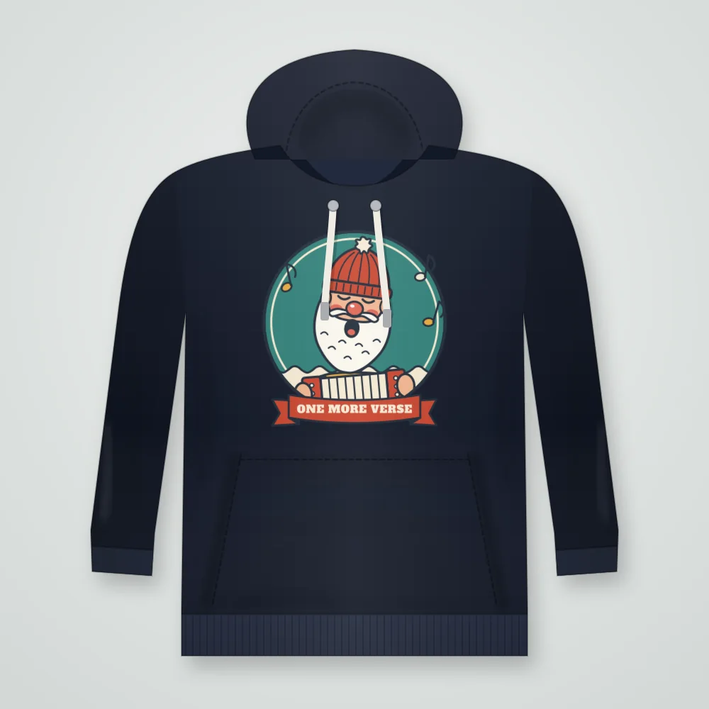 Old Salt: Singalong printed on the Pullover Hoodie in Navy
