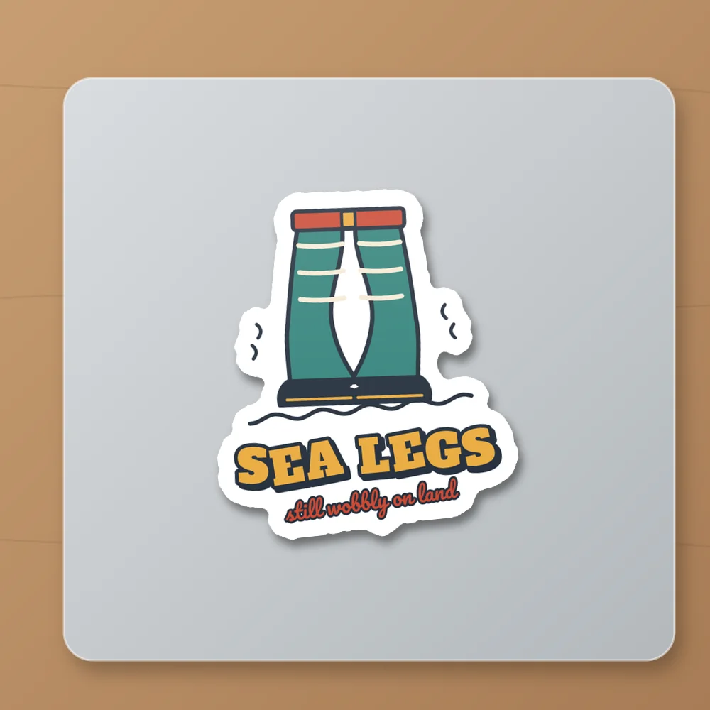 Sea Legs design shown on the Kiss-Cut Sticker