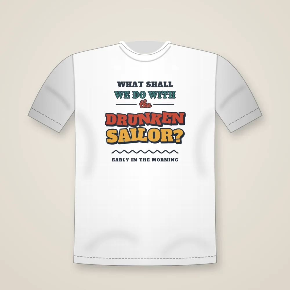 What Shall We Do? design shown on the Unisex T-shirt