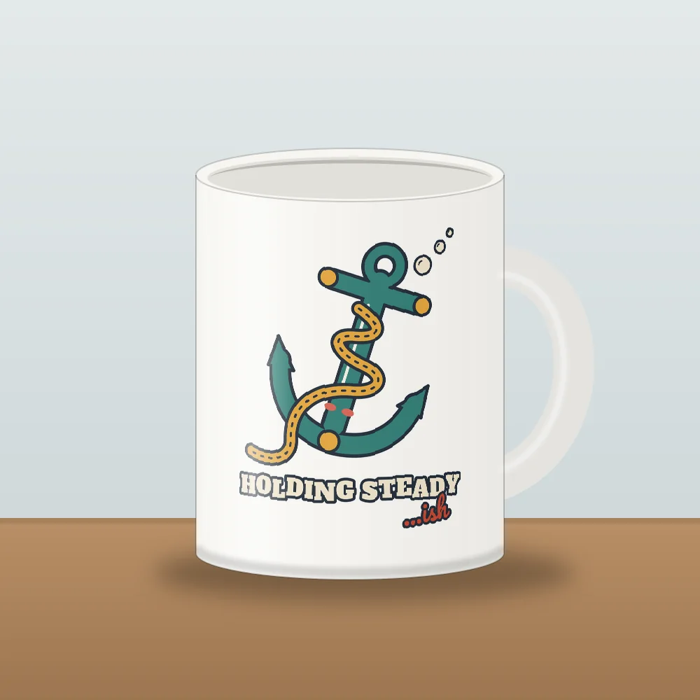 Tipsy Anchor printed on the White Mug (11 oz)